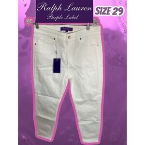 Ralph Lauren Purple Label Women’s White Jeans Size 29 NWT $590 MSRP Luxury Denim